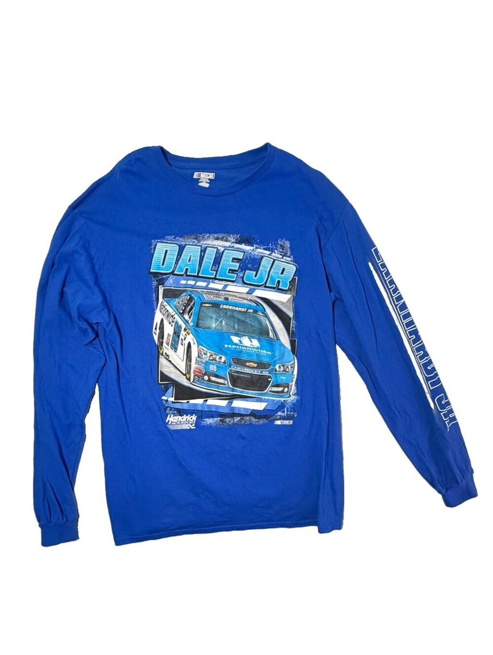 NASCAR Dale Earnhardt Jr 88 Hendrick Motorsports Blue Long Sleeve Shirt size L